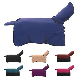 vidaXL Pokrivač za konje Tamno zelena i crna 75 cm Poliester