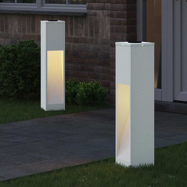 vidaXL Solarna LED svjetiljka za stazu 2 pcs Bijelo