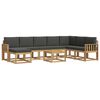 vidaXL Set vanjskih sofa 9 kom. Bijela i antracit