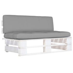 vidaXL Srednja vrtna sofa od paleta od bijelo impregnirane borovine