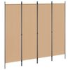 vidaXL 4-panelni pregradni zid Bež 200 x 180 cm Tkanina