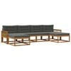 vidaXL Set vanjskih sofa 6 kom. Prirodna i antracit