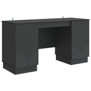 vidaXL Stol Crna 142,5 x 50 x 75 cm Konstruirano drvo
