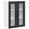 vidaXL Zidni stakleni ormarić PORTO Crna 60 x 31 x 80 cm