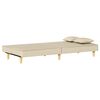 vidaXL Kauč na razvlačenje od tkanine krem