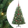 vidaXL Umjetno božićno drvce s nogom Zelena 120 cm PVC i metal