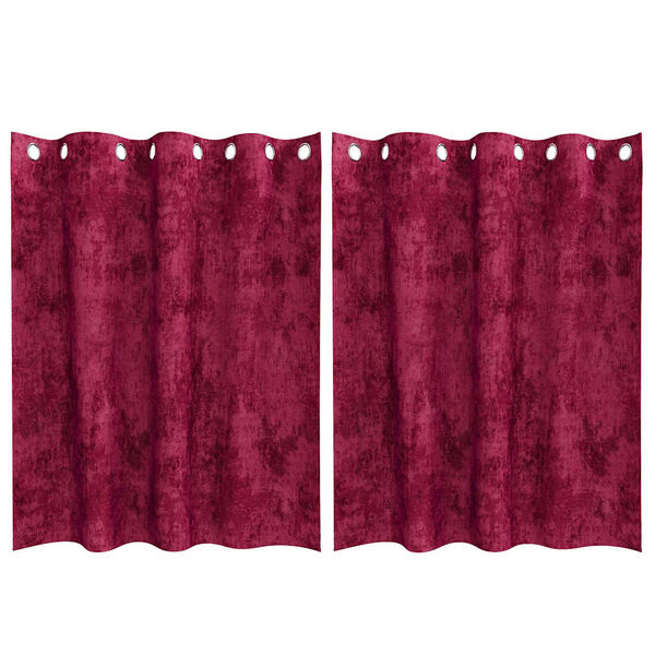 vidaXL Bar&scaron;unaste zavjese 2 pcs Vinska crvena 140 x 140 cm Bar&scaron;un