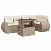 vidaXL 6-dijelni set vrtnih sofa s jastucima bež od poliratana