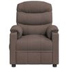 vidaXL Električna masažna fotelja od tkanine smeđesiva