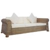 vidaXL 2-dijelni set sofa od prirodnog ratana s jastucima