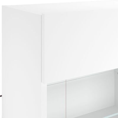 vidaXL 6-dijelni set zidnih TV ormarića s LED svjetlima bijeli