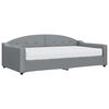 vidaXL Dnevni krevet s madracem svjetlosivi 100 x 200 cm od tkanine