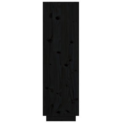 vidaXL Visoka komoda crna 38 x 35 x 117 cm od masivne borovine