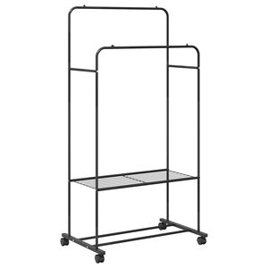 vidaXL Stalak za odjeću Crna 80 x 53 x 156 cm