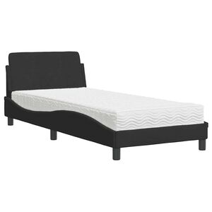 vidaXL Krevet s madracem Dover crni 80 x 200 cm bar&scaron;unasti