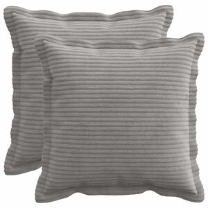 vidaXL Presvlaka za jastuk 2 kom. HOUTEN Svjetlosiva 30 x 30 cm Kord