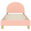 vidaXL Krevet za djecu s uzglavljem Ružičasta 80 x 160 cm Vuna