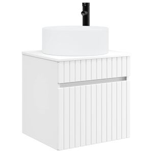 vidaXL Umivaonik s policom za zid Bijela 49 x 44,5 x 65,5 cm