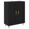 vidaXL Highboard Zidne Crni hrast 69,5 x 34 x 180 cm Konstruirano drvo