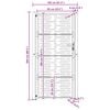 vidaXL Vrtna vrata 100x200 cm od korten čelika, kvadratni dizajn