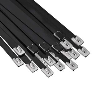 vidaXL Veza za kabel 50 kom. 7,9 x 350 mm Crna