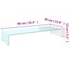 vidaXL Stalak za TV/monitor stakleni zeleni 90 x 30 x 13 cm
