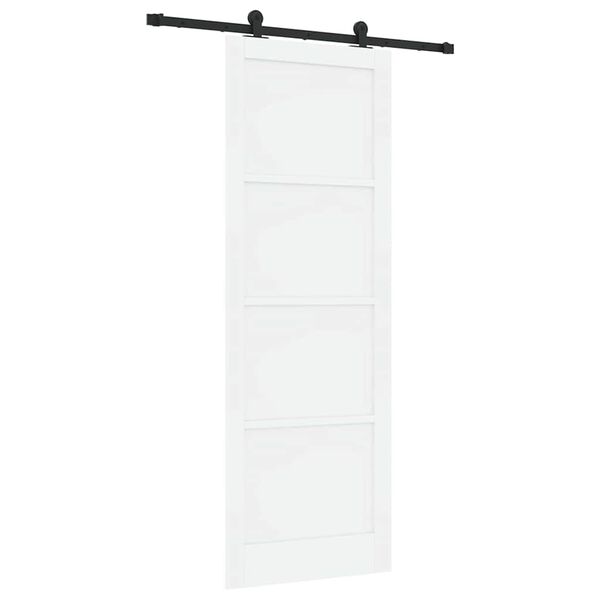 vidaXL Klizna vrata ORKDAL Bijelo 83 x 232 cm Čvrsto borovo drvo