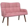 vidaXL Sofa za dvije osobe Ružičasta 115 x 61 x 87 cm Bar&scaron;un