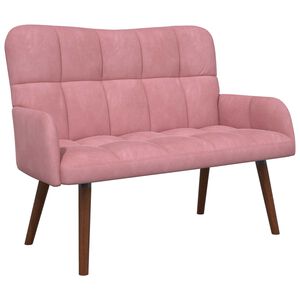 vidaXL Sofa za dvije osobe Ružičasta 115 x 61 x 87 cm Bar&scaron;un