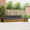 vidaXL Set vanjskih sofa s jastukom 5 pcs Prirodna i antracit