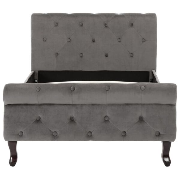 vidaXL Okvir za krevet sivi bar&scaron;unasti 90 x 200 cm