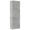 vidaXL Ormarić za pohranu boja betona 70x42,5x225 cm konstruirano drvo