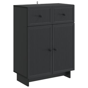 vidaXL Kreveta s ladicama Crna 66 x 34,5 x 90 cm Konstruirano drvo