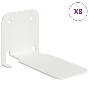 vidaXL Lebdeća polica s policom Zidne 8 pcs Bijeli 6 x 10,8 x 6,6 cm
