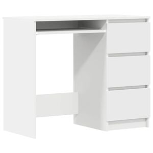 vidaXL Radni stol bijeli 90 x 45 x 76 cm konstruirano drvo