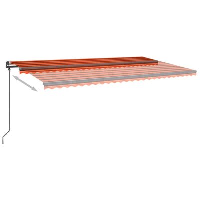 vidaXL Automatska tenda na uvlačenje 6 x 3 m narančasto-smeđa