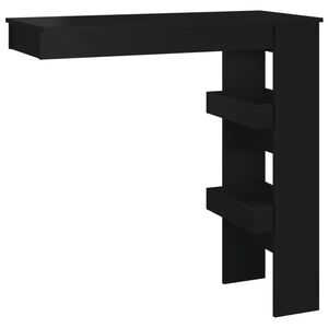 vidaXL Zidni barski stol crni 102 x 45 x 103,5 cm konstruirano drvo