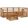 vidaXL Set vanjskih sofa 5 pcs Prirodna Čvrsto drvo akacije