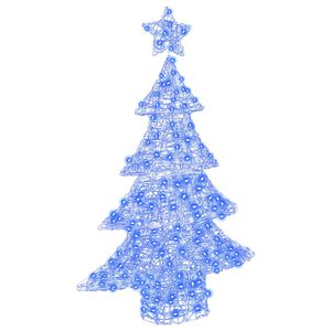 vidaXL Božićno drvce 100 LED lampica Plava 120 cm Akril