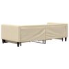 vidaXL Dnevni krevet na razvlačenje s ladicama krem 90x200 cm tkanina