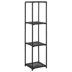 vidaXL Police za pohranu crne 30 x 30 x 120 cm od poliratana