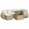vidaXL 7-dijelni set vrtnih sofa od poliratana s jastucima bež