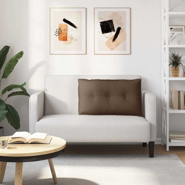 vidaXL Jastuk za leđa Smeđa 80 x 19 x 50 cm tkanina