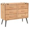 vidaXL Ladičar od masivne jelovine 91 x 35 x 73 cm