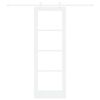 vidaXL Klizna vrata Bijelo 73,5 x 211 cm Masivna borovina i staklo