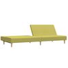 vidaXL Dvosjed na razvlačenje od tkanine s tabureom zeleni