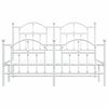 vidaXL Metalni okvir kreveta uzglavlje i podnožje bijeli 140 x 190 cm