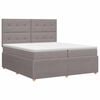vidaXL Boxspring krevet s madracem Sivosmeđa 160 x 200 cm Tkanina