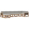 vidaXL Set vanjskih sofa 7 kom. Prirodna i svjetlosiva