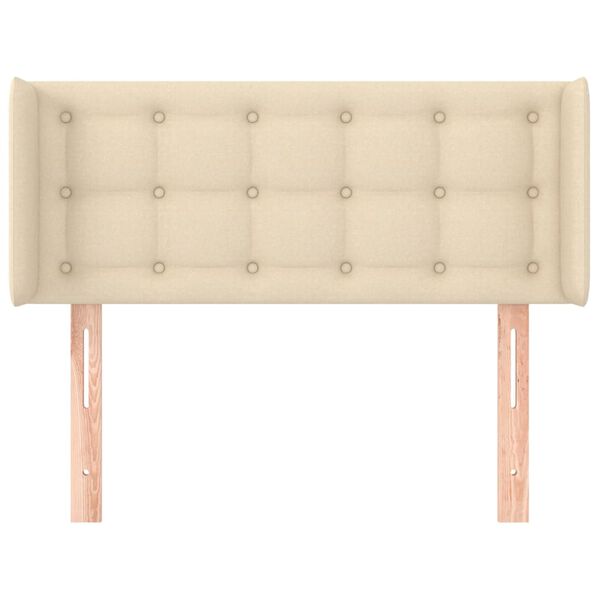 vidaXL Uzglavlje s u&scaron;ima krem 103x16x78/88 cm od tkanine